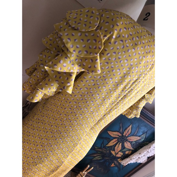 Kate Spade Yellow ruffle sleeve shift dress - Picture 11 of 16